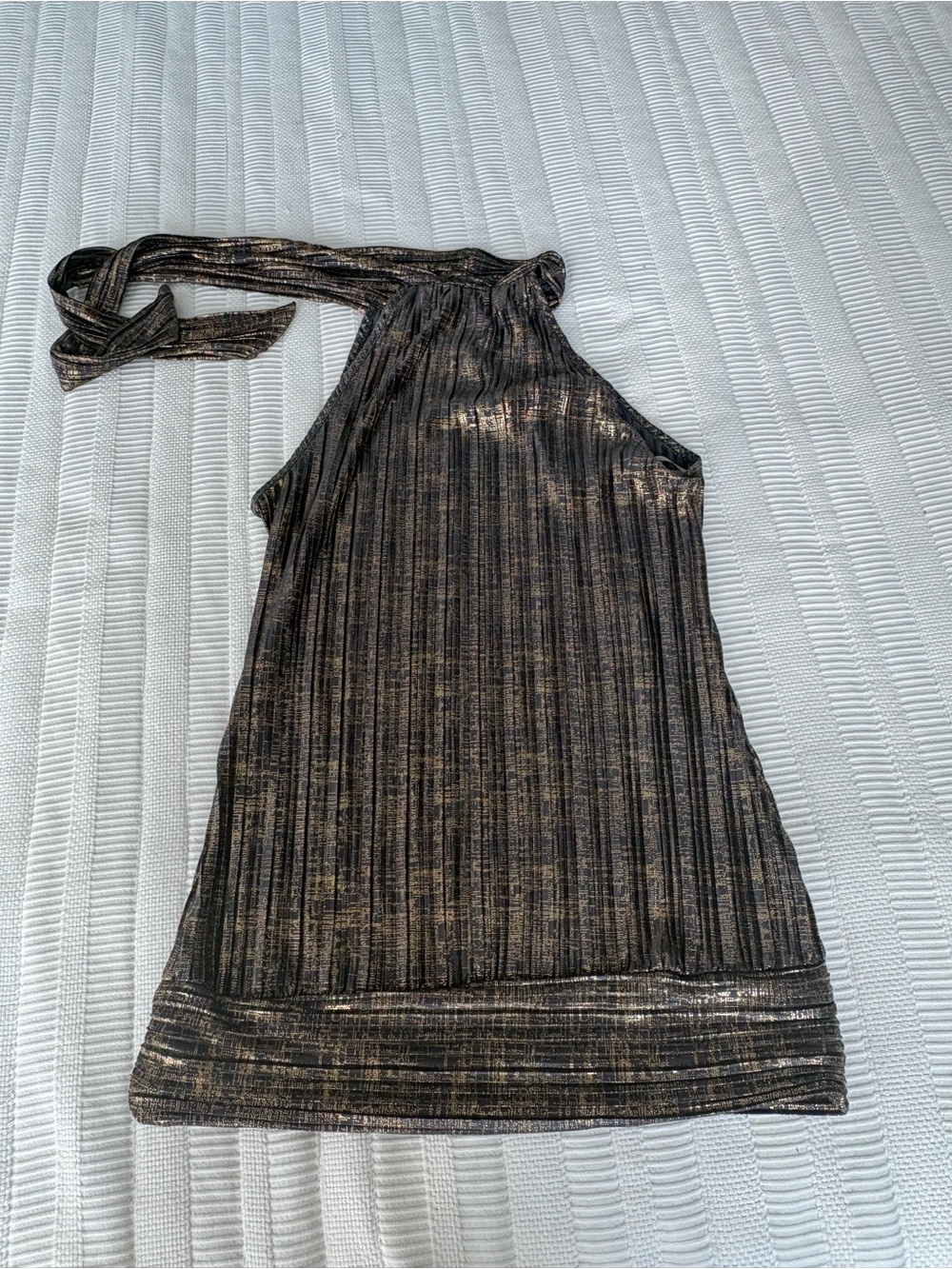 Soulmates Metallic Black and Gold Halter Camisole